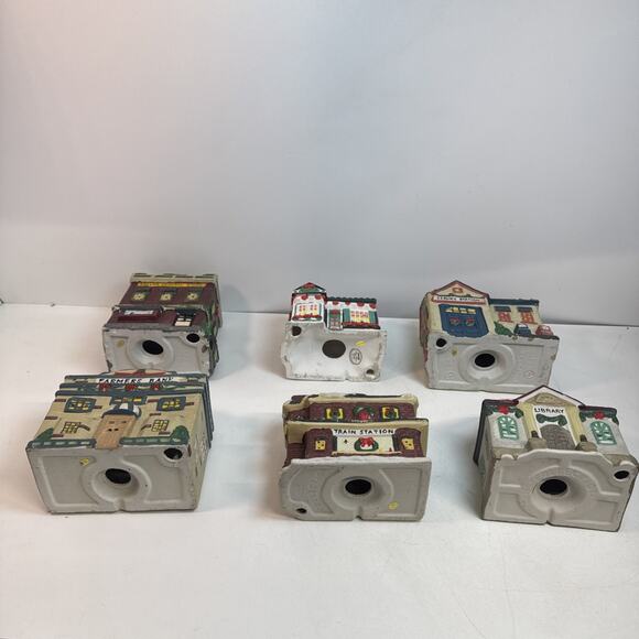 Vintage 1995 Collection Christmas Village (Lot Of 6) 6” Winter Snow Village - Picture 8 of 16